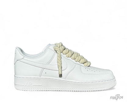 Thick Laces - White Air Force 1 Custom